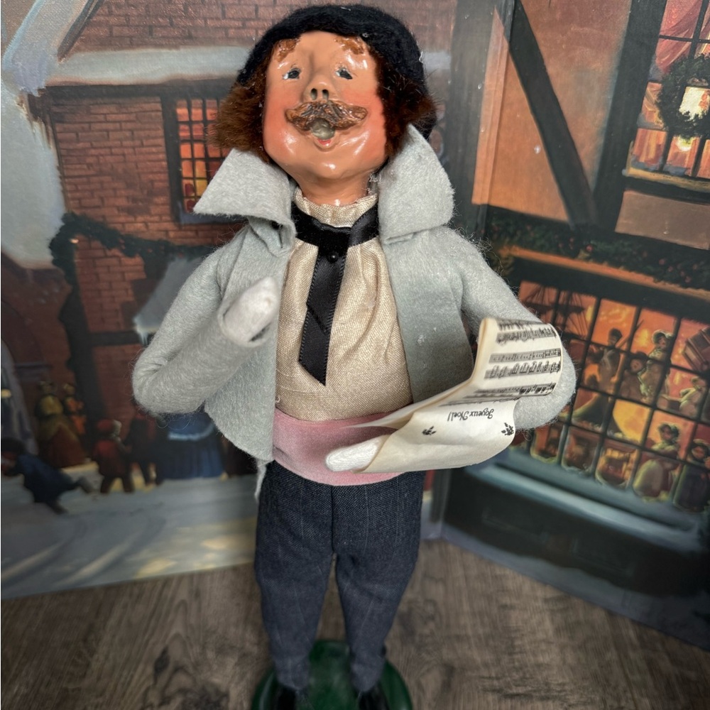 Festive Caroler Figurine with Sheet Music